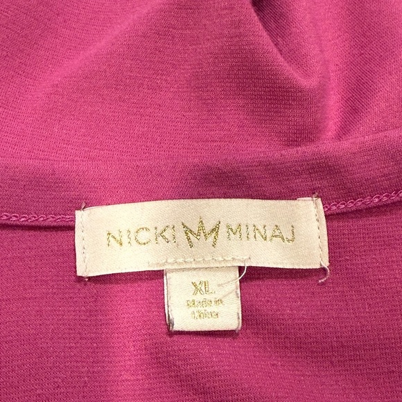 Nicki Minaj Red Peplum Blouse with 3/4 Sleeves - Picture 3 of 3